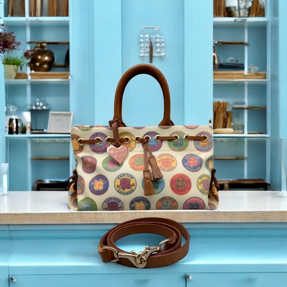 Dooney & Bourke Handbags - Dooney & Bourke Medallion Print Coated Canvas Satchel – Y2K Collector’s Gem